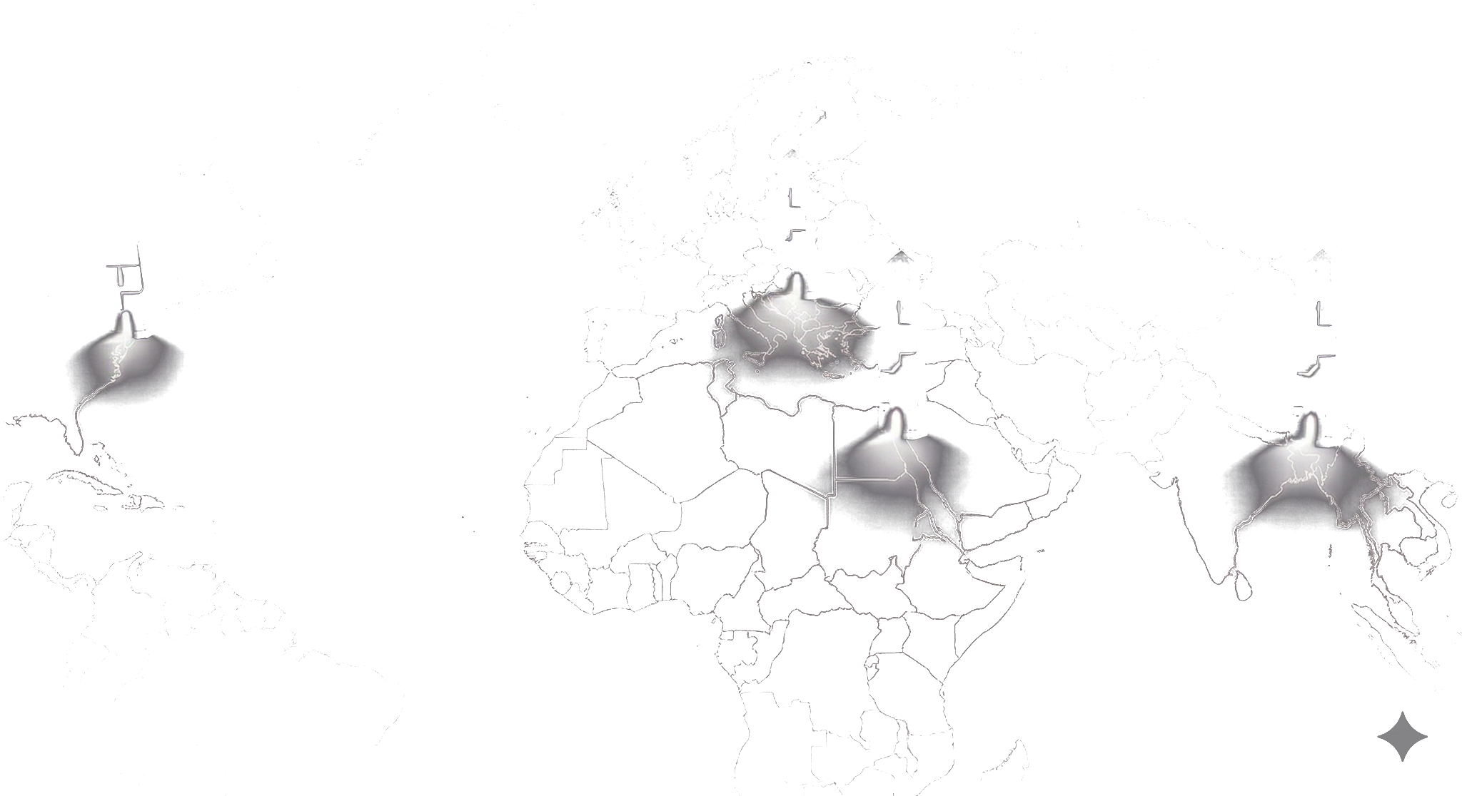Hartă stilizată integrată în fundalul cu constelații